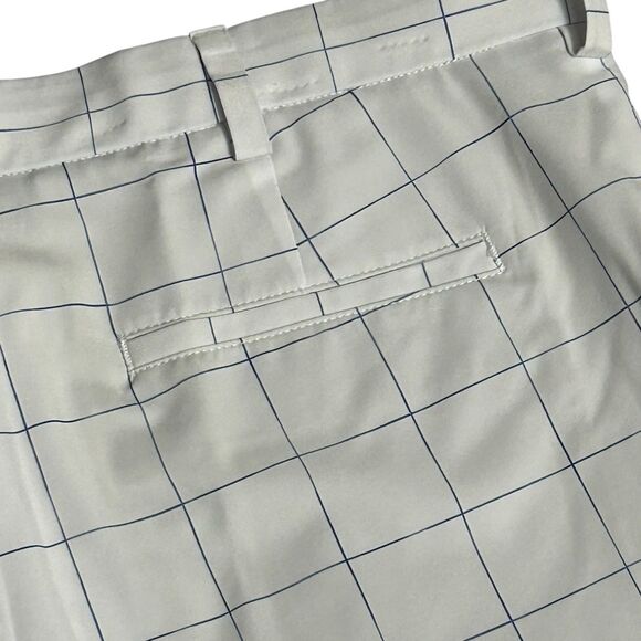 New PGA TOUR Active Waistband Stretch Performance White/Blue Plaid Golf Short-36 - Picture 5 of 10